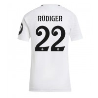 Fotballdrakt Dame Real Madrid Antonio Rudiger #22 Hjemmedrakt 2024-25 Kortermet